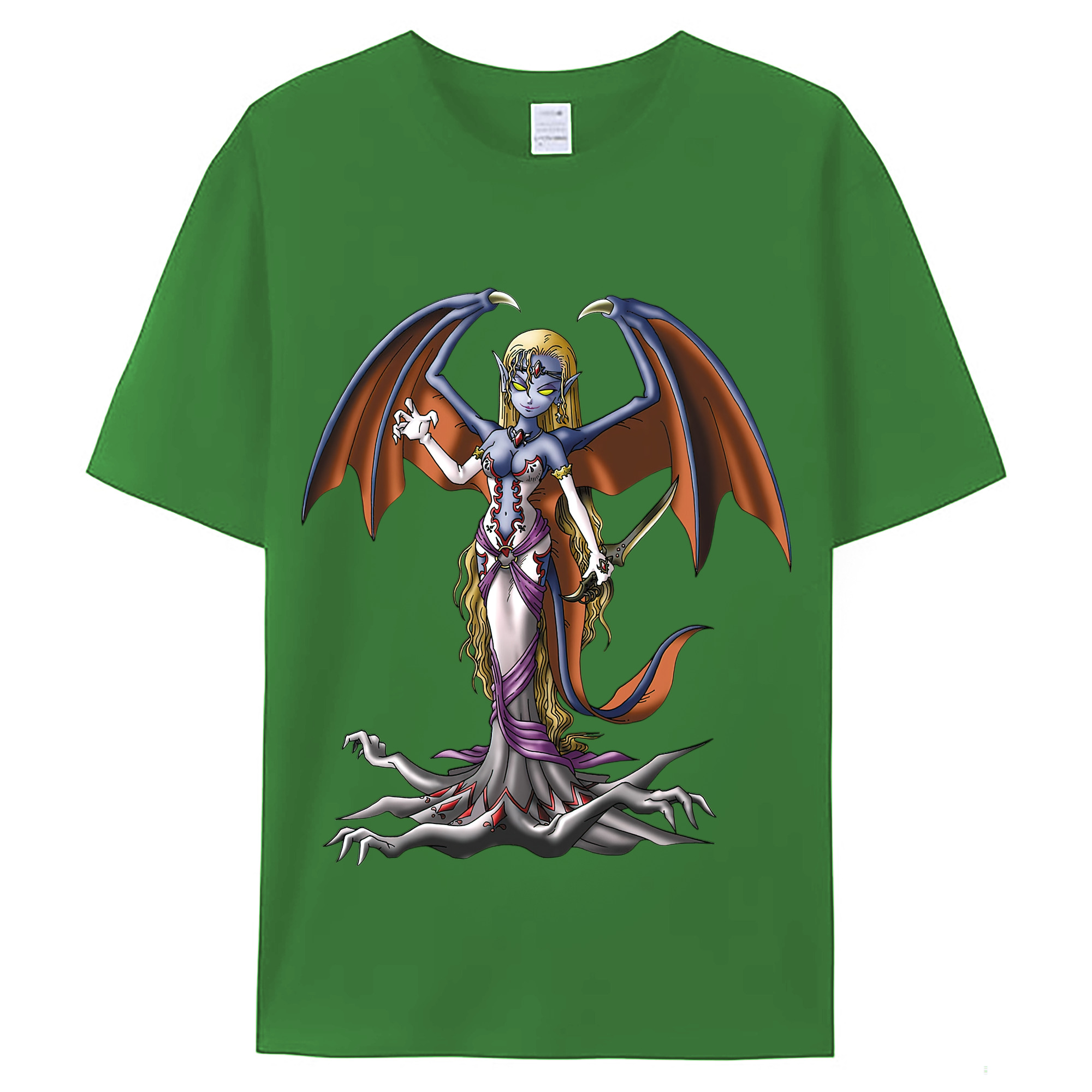 （画像用） ドラゴンクエスト Doragon Kuesuto Dragon Quest レディースカジュアルプリントTシャツ（綿100％）